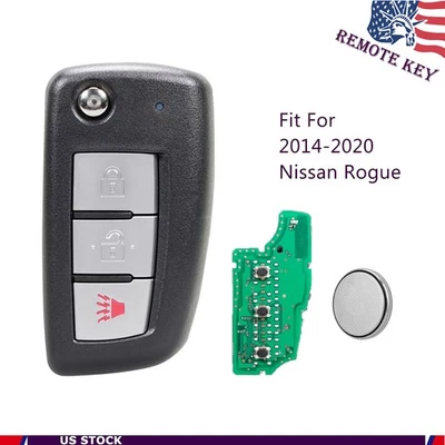 Mando a distancia abatible de reemplazo para Nissan Rogue 2014-2020 CWTWB1G767 3 botones Foto 1 de 4
