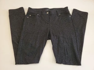 Eileen Fisher Size 2P Black Filigree Print Ponte Skinny Dress Pants - Picture 1 of 11