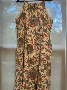 Tommy Hilfiger Dress Maxi Floral Halter Lined SZ XLG Cottage Core Beach Cruise - Picture 1 of 14