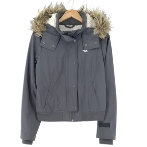 Hollister All-Weather Stretch Grey Jacket Waterproof Womens Ap2 Size S - Picture 1 of 7