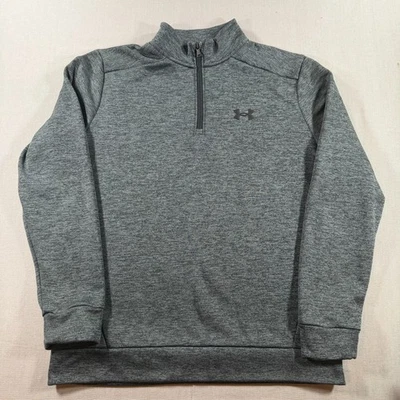 Pullover Under Armour UA Armour polar con cremallera de cuarto para hombre grande gris golf ColdGear Foto 1 de 4