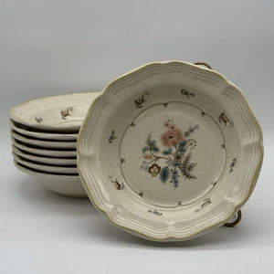 Mikasa Country Charm FG 002 Tennessee Set 8 Müslischalen Creme Blumen 8,5" Japan - Bild 1 von 8