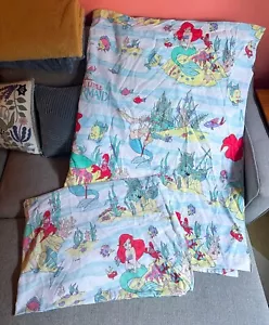 Vintage 90’s Disney The Little Mermaid 2 Piece Twin Sheet Set - Picture 1 of 5