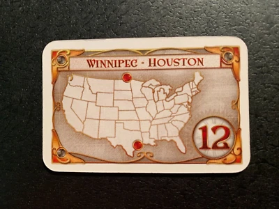 Ticket To Ride DESTINATION TICKET Winnipeg - Houston  2009 DAYS OF WONDER - Image 1 of 3