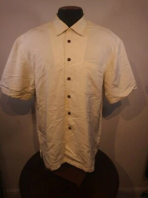 Carribbean Joe Button Down Shirt Mens Large Pineapple White Rayon Blend Short... - Image 1 of 4