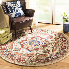 Safavieh Chelsea RED / IVORY 8' X 8' Round Area Rug - HK709A-8R