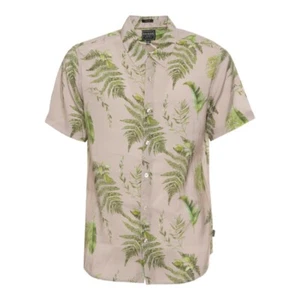 Camisa manga corta Guess beige marfil estampado floral material Micro Tencel ¡NUEVA! - Imagen 1 de 3