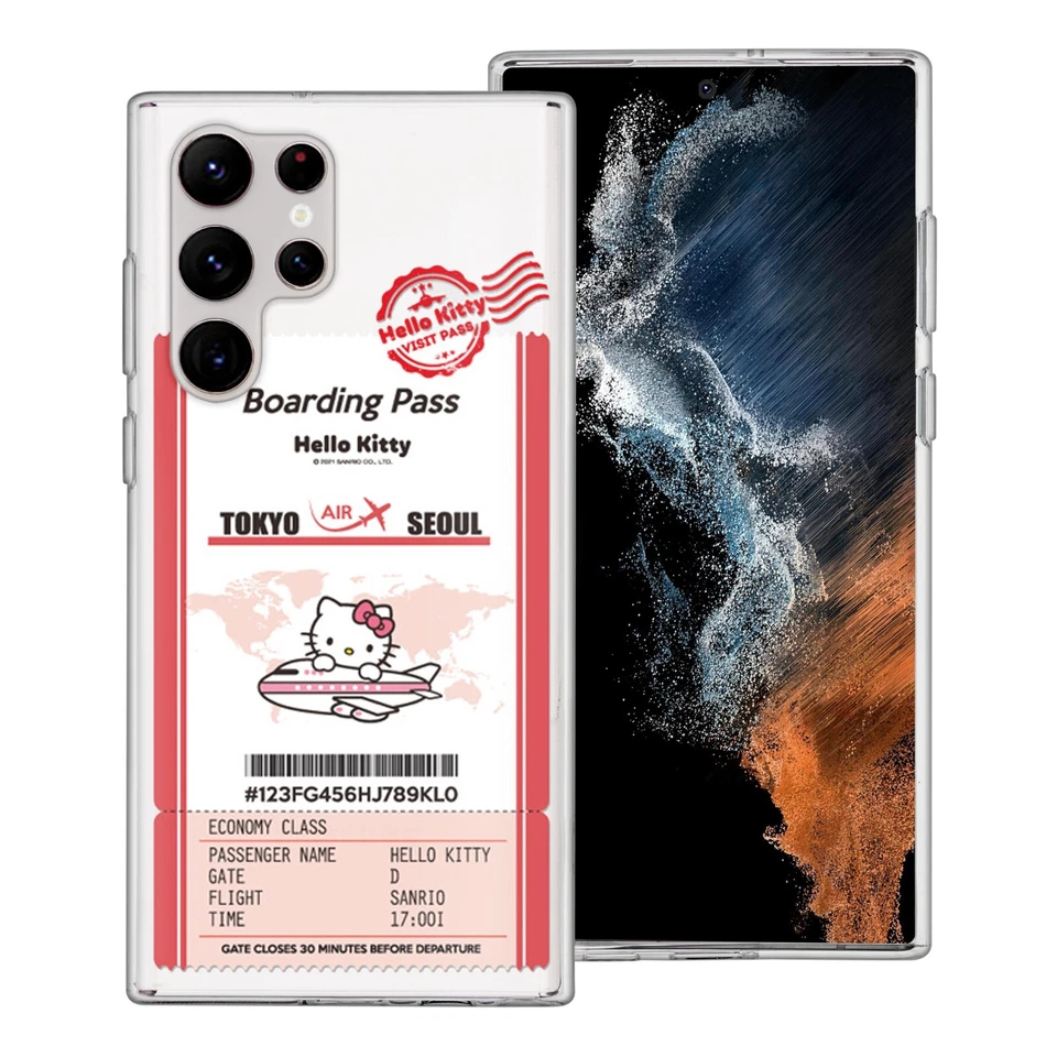 Funda de gelatina transparente Hello Kitty Kuromi Ticket para Galaxy S25 S24 Ultra Plus Foto 1 de 1
