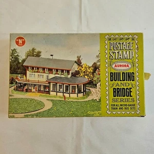Vintage 1968 Aurora Postage Stamp N Gauge Model Train ROAD HOUSE 4126-150 - Picture 1 of 11