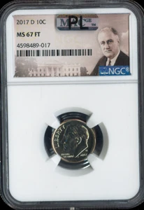 2017 D Roosevelt Dime NGC MS 67 FT MAC PL QUALITY✔️ - Picture 1 of 2