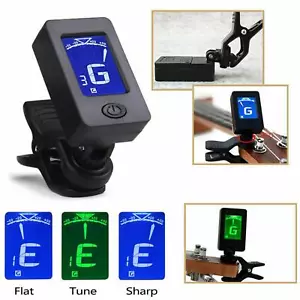 Digital Chromatic Clip-On Violin Tuner Ukulele Folk Universal Guitar Tuner USS - Afbeelding 1 van 12