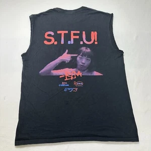 Rina Sawayama STFU! Merch Men's Medium Cut Off Black Graphic T Shirt Crewneck - Picture 1 of 13