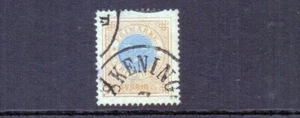 SWEDEN 1872 1r. USED WITH SKENINGE CDS - Picture 1 of 2