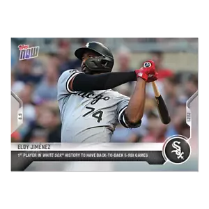 Eloy Jiménez SP - 2021 MLB TOPPS NOW #637 Chicago White Sox 5 RBI's! - Picture 1 of 2