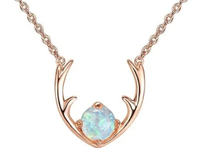 PAVOI Chapado en Oro 14K Creado Ópalo Collar Colgante 18" NUEVO Foto 1 de 2