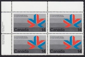 COMMONWEALTH GAMES - CANADA 1978 #757 MNH UPPER LEFT Block of 4 - Imagen 1 de 1