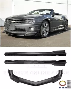 For 10-13 Camaro SS | ZL1 Style GLOSS BLACK Front Lip Splitter & Side Skirts - Bild 1 von 22