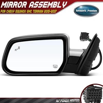 Espejo retrovisor térmico eléctrico cromado izquierdo del conductor para Chevy Equinox GMC Terrain 2015-2017 Foto 1 de 4