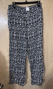 Justice Girls Sz 16 H Plus Black White Flowy Heart Pants Nwt - Picture 1 of 4