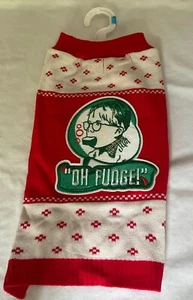 Suéter para Perro “Oh Fudge” Un Cuento de Navidad Talla Pequeña NUEVO - Imagen 1 de 1