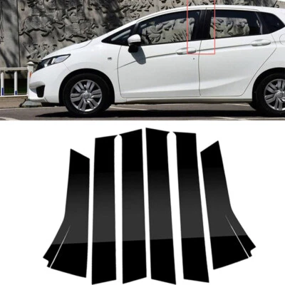 6pcs Fit For Honda Fit Jazz 2014-2020 Pillar Post Window Door Cover Trim Decal - Image 1 of 4