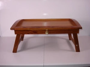 Vintage verstellbar Holz Bett Sofa Tablett Schreiben Lesen Tisch Schreibtisch Staffelei klappbare Beine - Bild 1 von 13