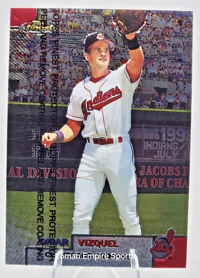 1999 Finest - Baseball #74 Omar Vizquel Cleveland Indians - Image 1 of 4