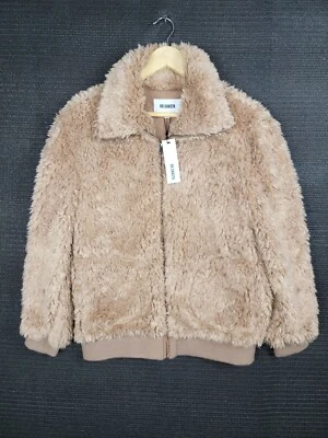 BB Dakota fleece Jacket furry fuzzy coat medium zip up by Steve Madden casual Foto 1 de 4