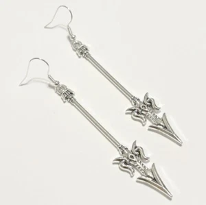 UNISEX Medieval Earrings, Gothic Earrings, Long Sword Earrings, - Picture 1 of 8