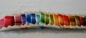 Anchor/ DMC Stranded Cotton Thread 18 multicoloured half skeins on paper bobbins - Picture 1 of 1