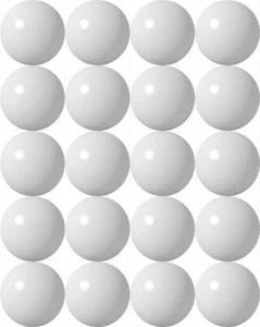  (20 WHITE) Hungry Hungry Hippos Game Replacement Marbles Balls  - Picture 1 of 2