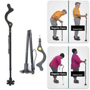 Gerader Haltungsstock höhenverstellbar Gehstock faltbar Trekkingstock USA - Bild 1 von 23