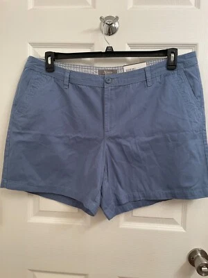 Shorts chino azul sarja Spring Valley Natural Reflections NOVO com TAG tamanho 20W - Imagem 1 de 4