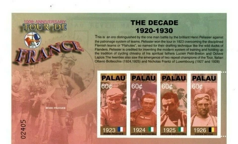 Palau - 2003 - Tour De France - Sheet of Four - MNH Cover