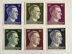 Germany. German Reich. Engraved Definitives. SG783-SG788 1941/42MNH 25pf-80pf - Picture 1 of 2