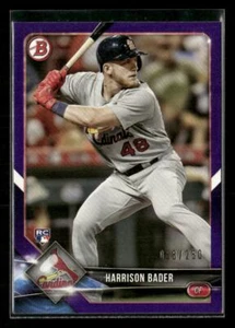2018 Bowman #42 Harrison Bader Purple #/250 RC - Picture 1 of 2