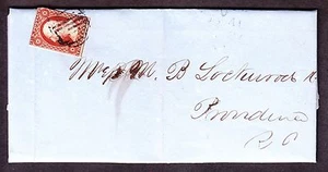 US 10 or 10a 1851 Issue 3c Washington Orange Brown on Cover (-010) - Picture 1 of 1