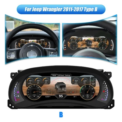 For Jeep Wrangler JK 2011-2018 LCD Car Instrument Cluster 12.3 Inch Dashboard Foto 1 de 4