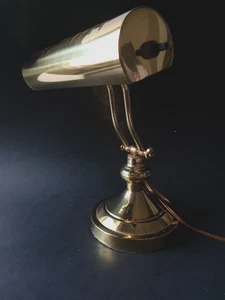 VTG Brass Adjustable Piano Lamp Bankers Desk TESTED WORKS - Picture 1 of 24