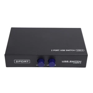 2 Port USB Switch Professional Efficient 2x Share 1 USB Device USB 2.0 Switch FY - Afbeelding 1 van 22