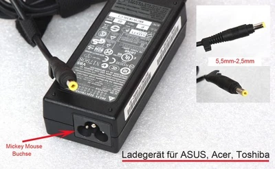 NETZTEIL ADP-65JH BB 19V 3.42A 5.5x2.5mm LADEGERÄT FÜR ASUS, ACER, TOSHIBA MMD - Bild 1 von 2