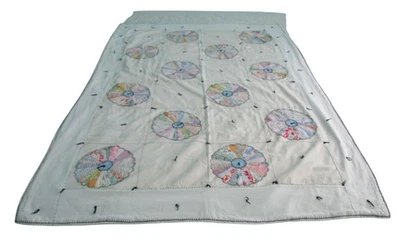 Vintage Flour Feed Sack Quilt Dresden Plate Cutter Hand and Machine GUC - Image 1 of 4