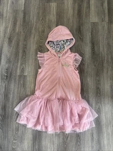 Disney Parks Princess Ariel Belle Jasmine Girls Pink Swim Cover Up Size 7/8 - Picture 1 of 4