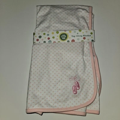 NUEVO Little Me Pink Hearts Bebé Manta Bordada Ballet Zapatillas 100% Algodón Foto 1 de 4