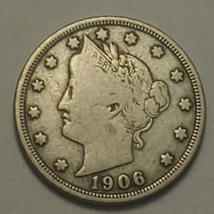 Nicer low mintage 1906 Liberty Head Nickel - Picture 1 of 2