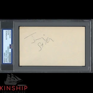 Jerry Stiller signed 3x5 Index Card PSA DNA Slab Seinfeld Actor Auto C5374 - Picture 1 of 2