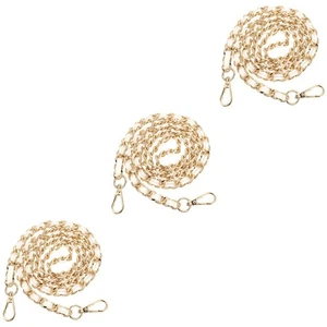 3 pcs 120cm PU Design Handbag Chain Bag Chain Shoulder Cross Body Strap - Picture 1 of 12