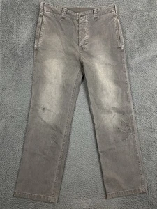 Pantalone chino Visvim Distressed uomo marrone 34 (taglia 3) patchwork giapponese - Foto 1 di 12