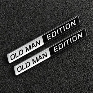 2pcs Old Man Edition Auto Emblem Aufkleber Sticker Badge Fender Car Decals  - Picture 1 of 6
