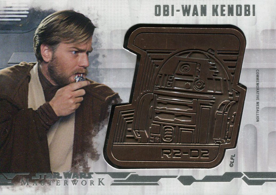 Star Wars Masterwork 2017 Bronze Medallion Card DM-OK Obi-Wan Kenobi / R2-D2 - Image 1 of 1